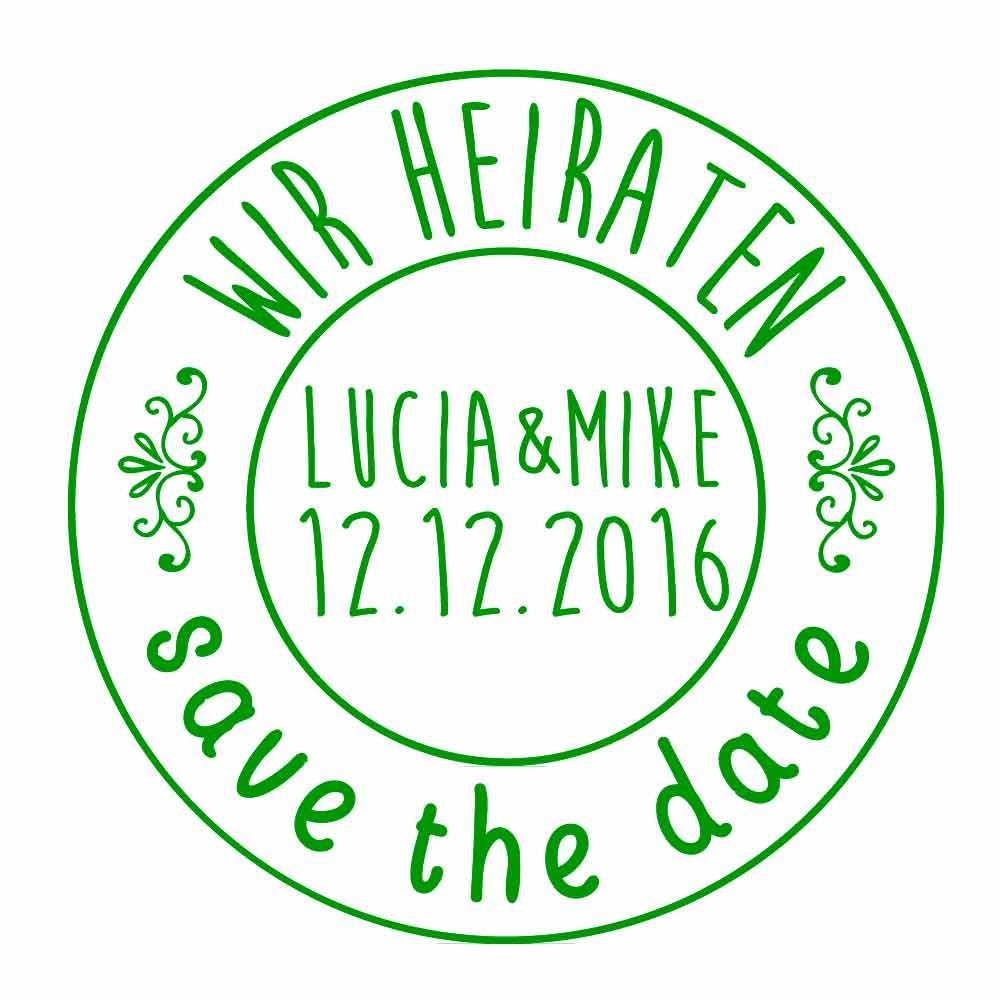 Motivstempel Hochzeit  5 save the date