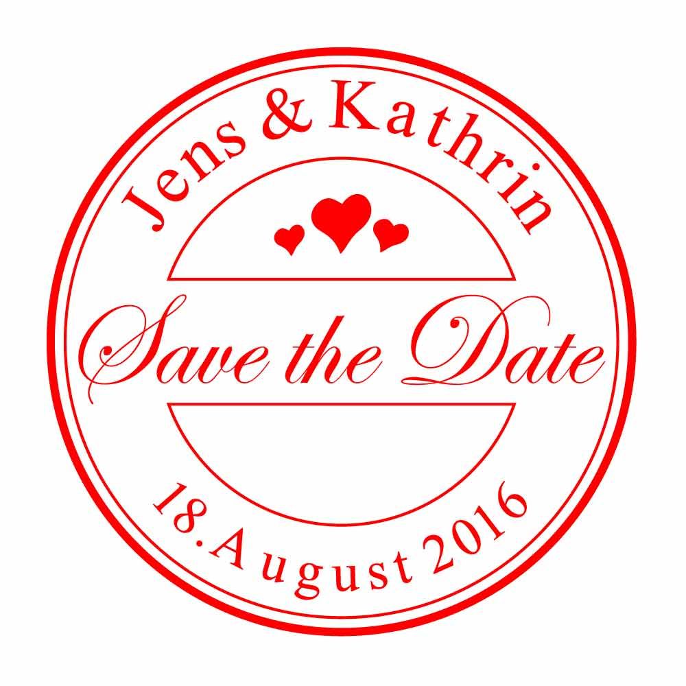 Motivstempel Hochzeit  2 save the date