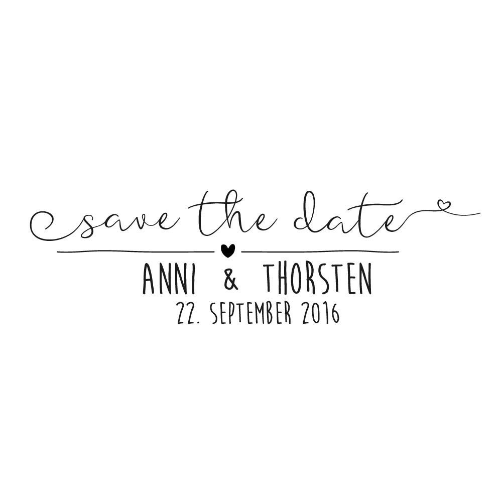 Motivstempel Hochzeit  3 save the date