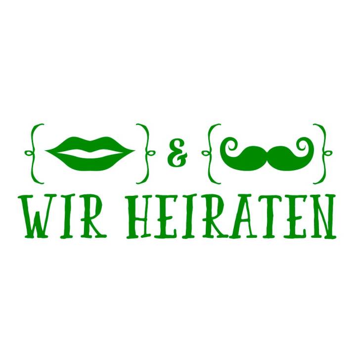 Motivstempel Hochzeit 1 "WIR HEIRATEN"