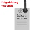 Trodat Ideal Prägezange Prägerichtung von oben