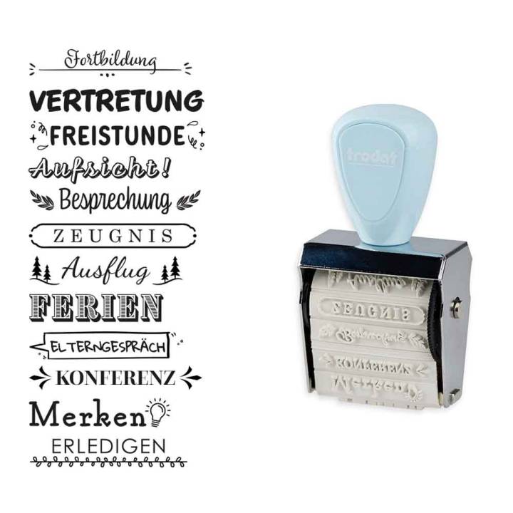 trodat® Creative Mini Stempel + Kissen Set Schulplaner