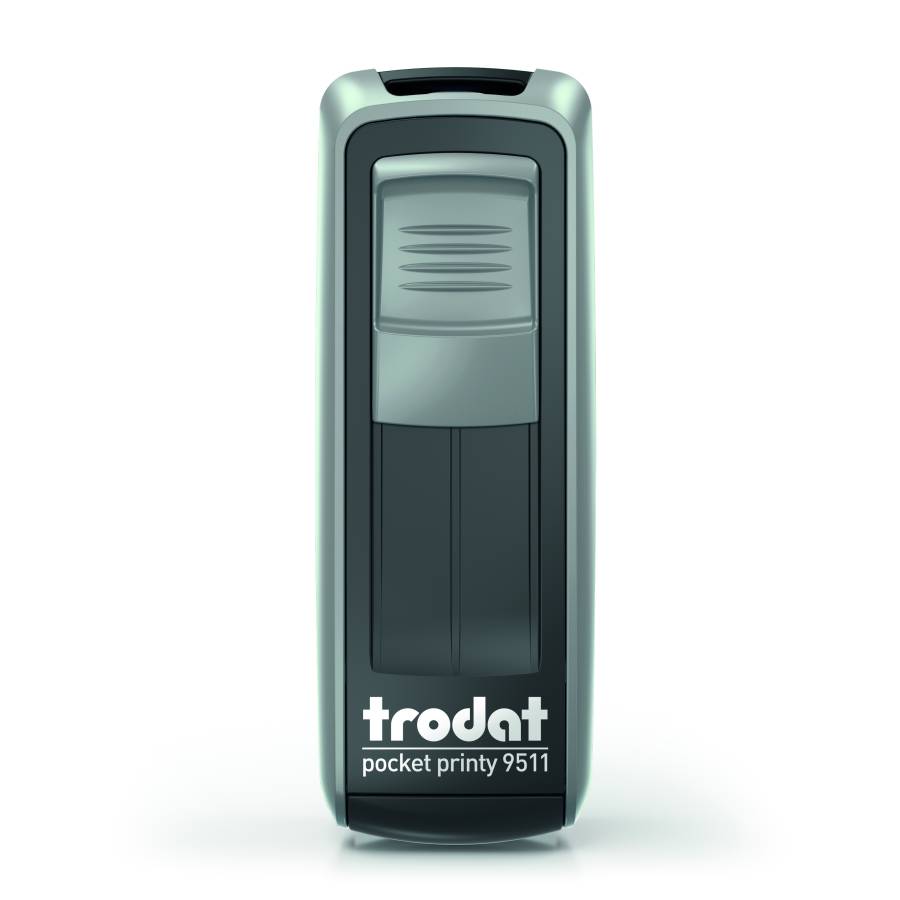 Trodat Pocket Printy 9511 Vorderseite - silber/eco schwarz