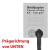 Trodat Ideal Prägezange Prägerichtung von unten